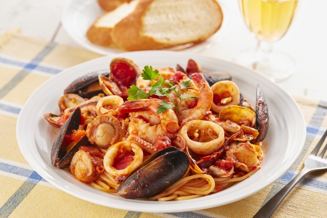 シーフードパスタ